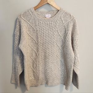 Isabel Maternity by Ingrid & Isabel Oatmeal/Tan Sweater Size Large